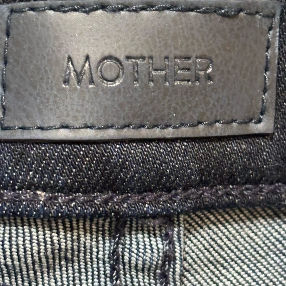 MOTHER THE MID RISE DAZZLER ANKLE Blue Straight Leg Denim with Subtle Worn Look - Picture 4 of 11